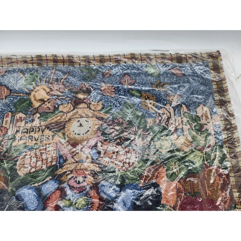 Happy Harvest Scarecrow Tapestry Placemats Set of 4 Fall Autumn Thanksgiving